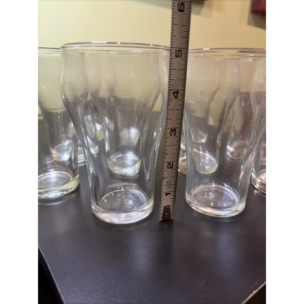 Set of 11 Vintage Glasses Clear Glass 8 oz 5